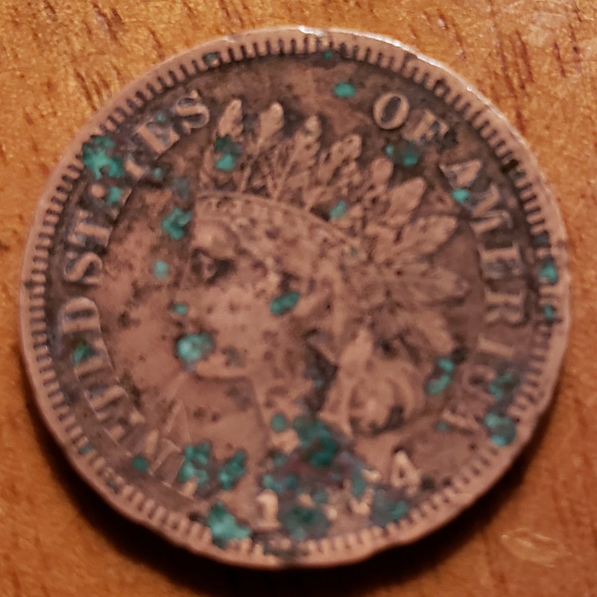 18?-4-Indian-Head-Penny-Will-The-Green-Come-Off