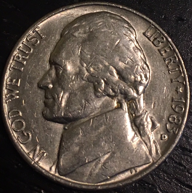 Nickel-1983-With-Die-Error-On-Neck