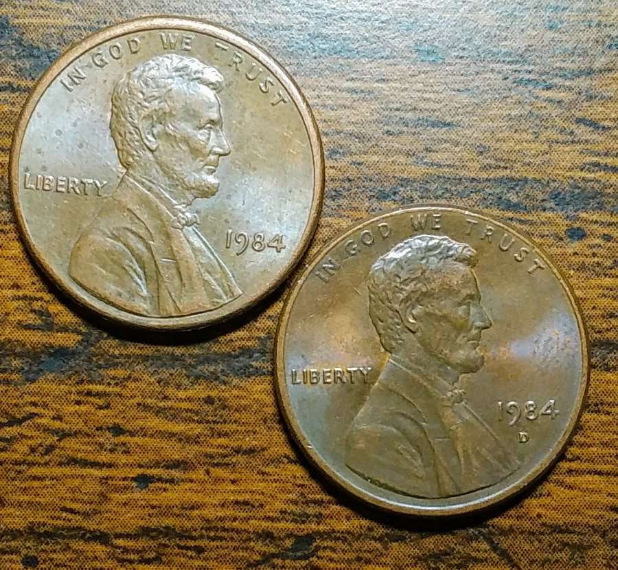 1984-DDR-002-With-84-D-DDR-001-Lincoln-Memorial-Cents