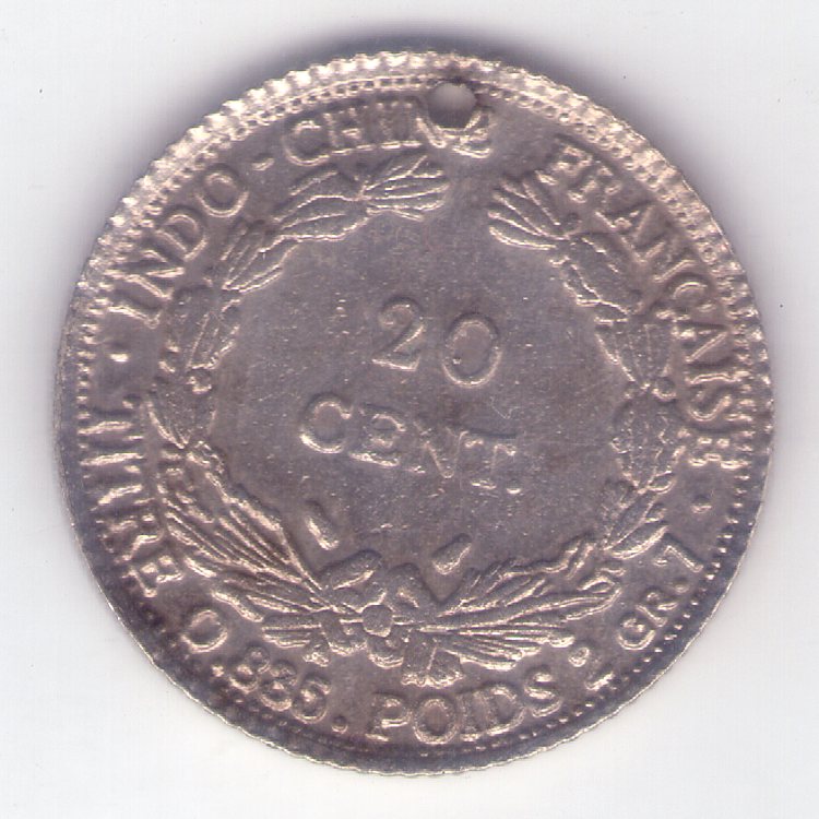 Strange-Date-On-French-Indo-China-20-Centimes-Coin-1938