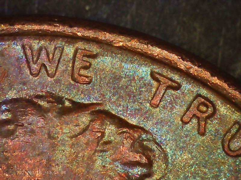 1969-D-Penny-Rainbow-Finish?-Floating-Roof?-No-FG?-Help-Identify-Guys?