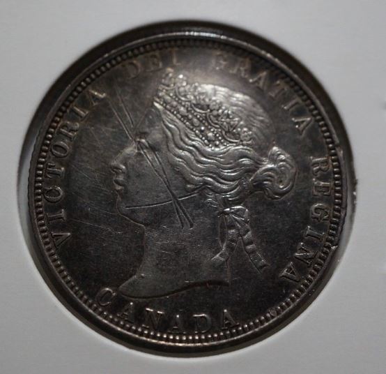 Deep-Gouges/Scatches-On-1870-25c-Xf-Or-So