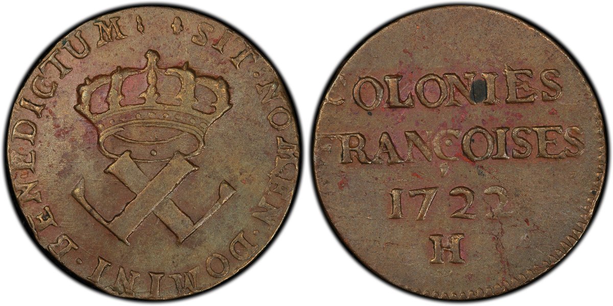 Colonial-9-Deniers-1721-H-French-Colonies