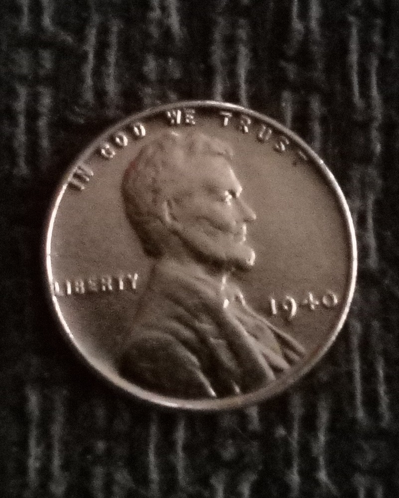 1940-Mystery-Wheat-Penny,-No-Mint-Mark,-Weight-Is-3.06-Grams,.-Bright-Silver-In-ColorSee-Pic