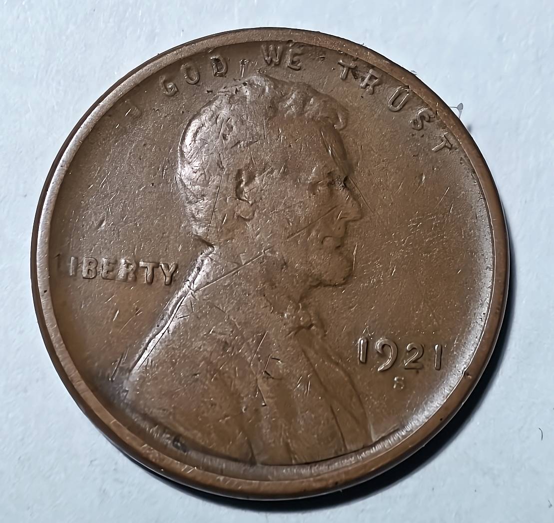 1921-S-Lincoln-Wheat-Cent-Lamination-Error