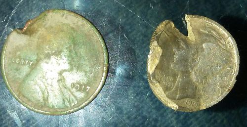 Kinda-Upset-I-Found-A-1917-Lincoln-Penny-&-1919-Mercury-Dime-Looking-Like-Junk