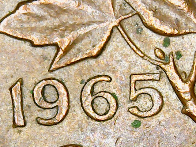 1965-1c-Large-Bead-Pointed-5-For-Grading