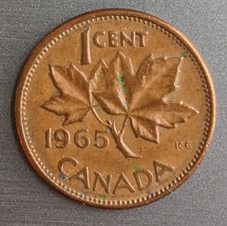 1965-1c-Large-Bead-Pointed-5-For-Grading