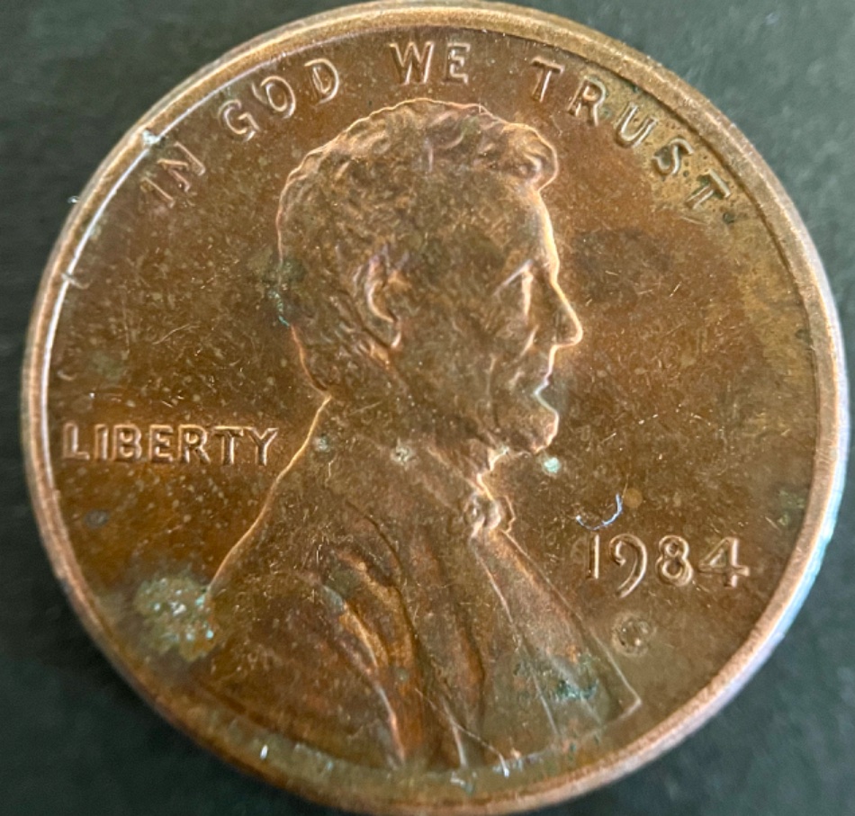 1984-D?-Penny---Strange-Mint-Mark,-Possible-Double-Die?