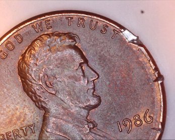 1986--P-Lincoln-Penny-Cuts/Slices-Done-From-Mint-Or-Public-Please!!