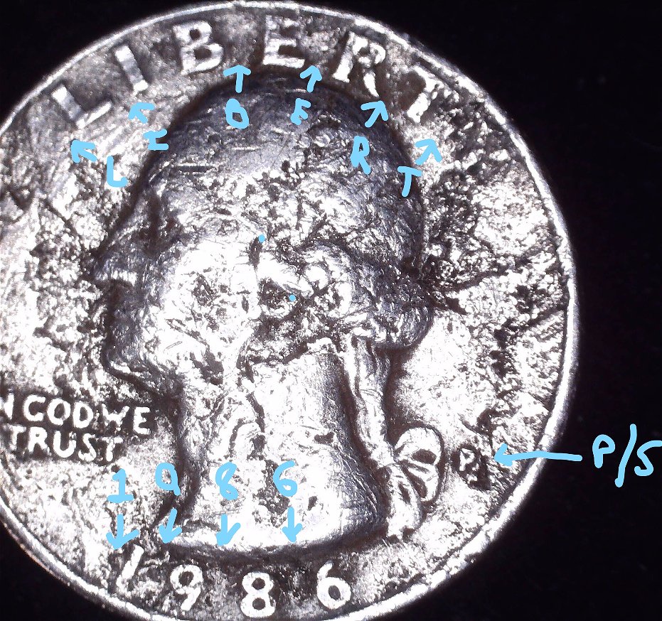 1986-P-Wash-Qtr-Struck-On-Diff-Coin-?-Crazy-OBV-DD?-Just-Circ-Damaged?-Help