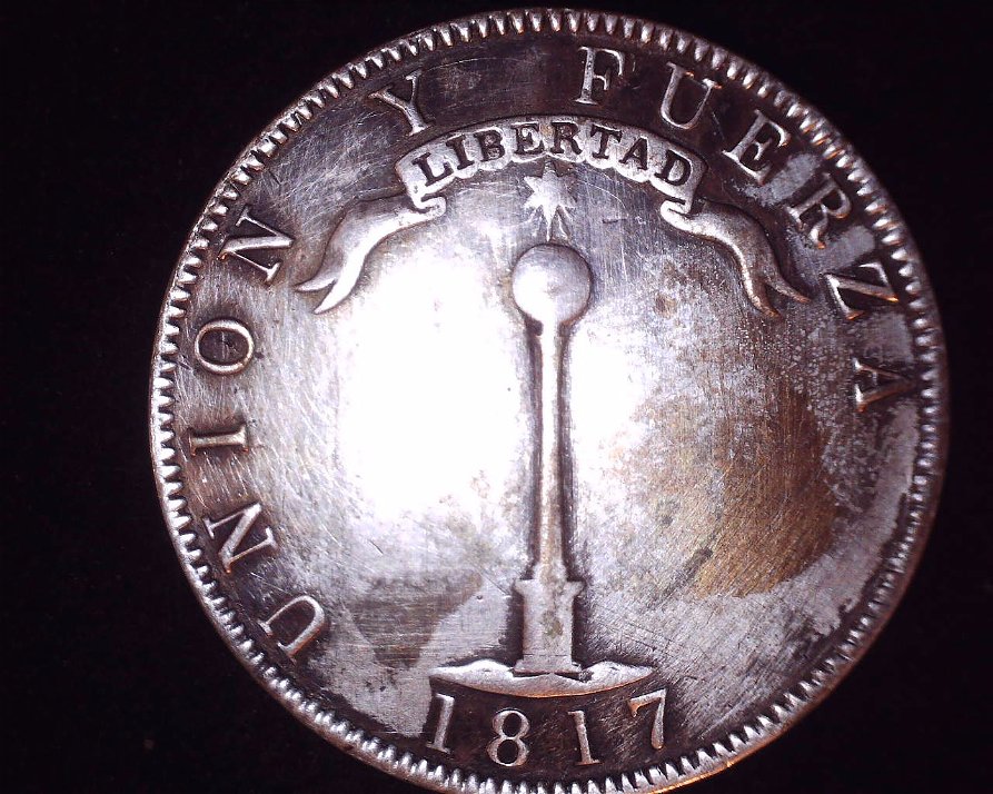 I-Picked-Up-1817-Union-Fuerza-Chile-Independence-Santiago-Coin--Poss-Counterfit-Help
