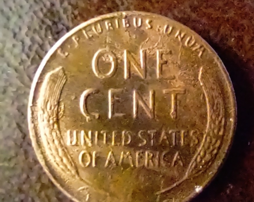 1956-Penny-W/-Glossy-Finish-Weighs-2.9g-With-Strange-Markings