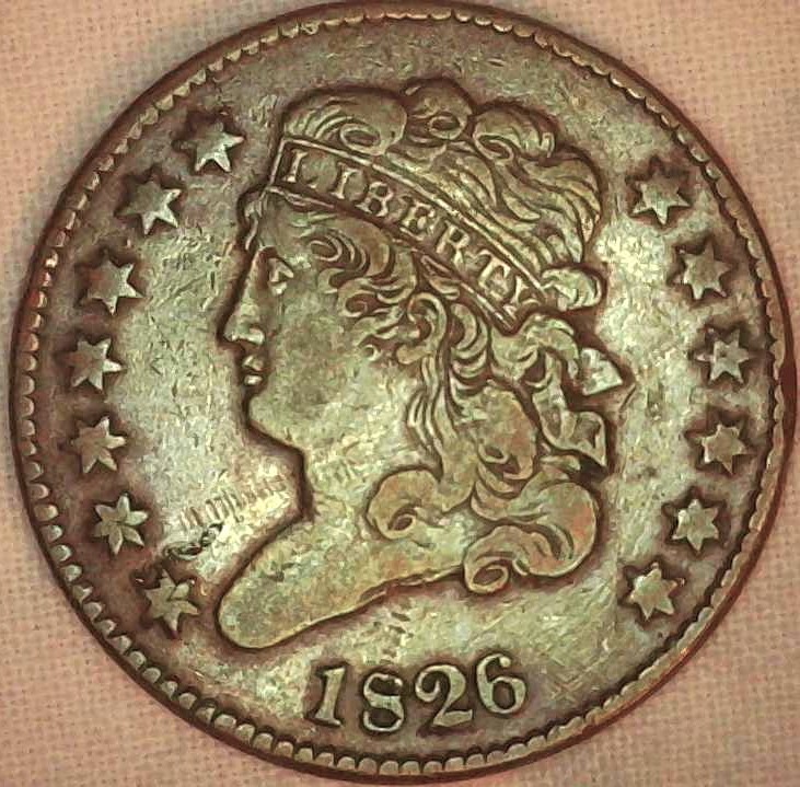1826-Classic-Head-1/2-Cent-For-Grading-Please
