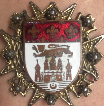 Heraldic-Medal,-Possibly-Costume-Jewelry?-Id:-Coro-Pegasus-Enamel-Broach