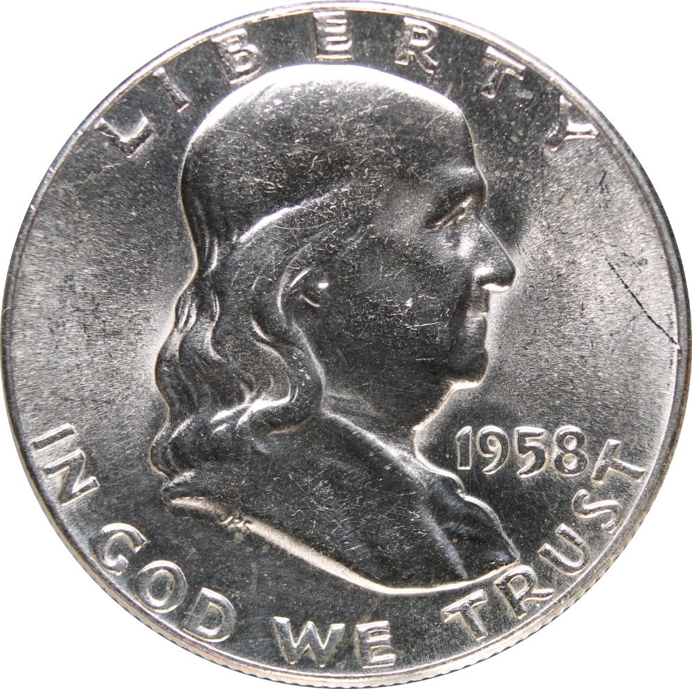1958-P-Franklin-Half-For-Grading-Please