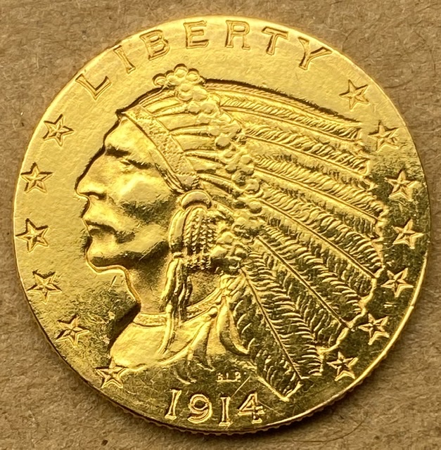 1914-D---$2.50-Gold-Coin---Grade?