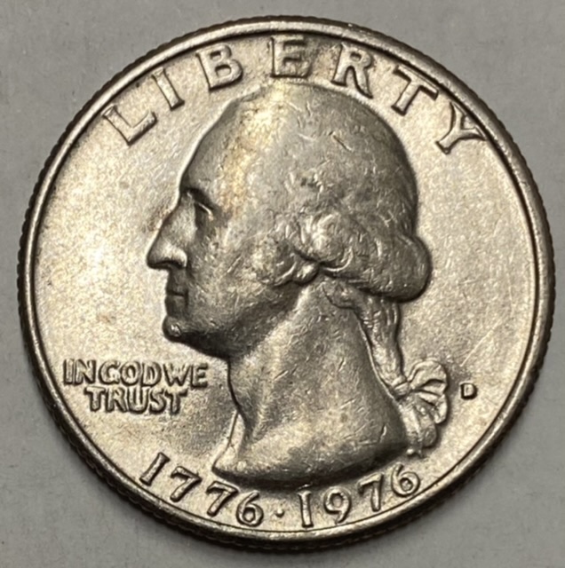 1976-D-Washington-Bicentennial-Quarter---Die-Crack-And-Doubling?