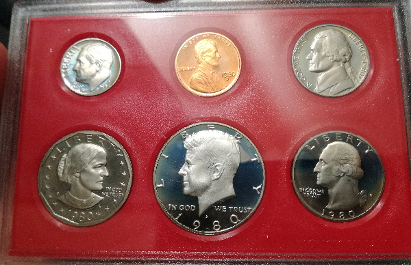 Worth-Of-1980-S-Proof-Set-With-Blue-Rainbow-Toning