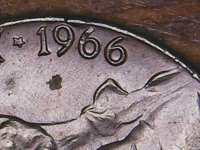 1966-P-Nickel-Hair-Ribbon-Extra-Thick-Or-Die-Chip