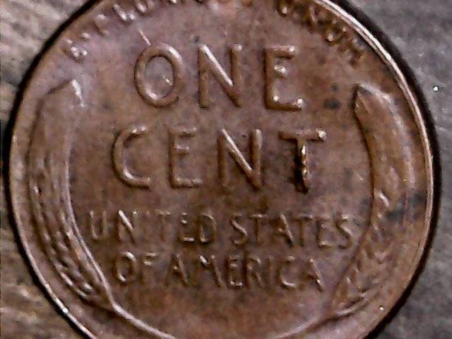 1955-P-Wheat-Cent-Lamination-Head,-Die-Chip-Possible-DDO