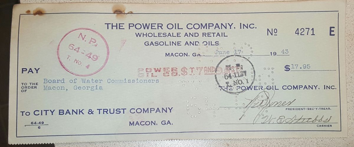 Old-Paid-Checks-From-An-Oil-Company