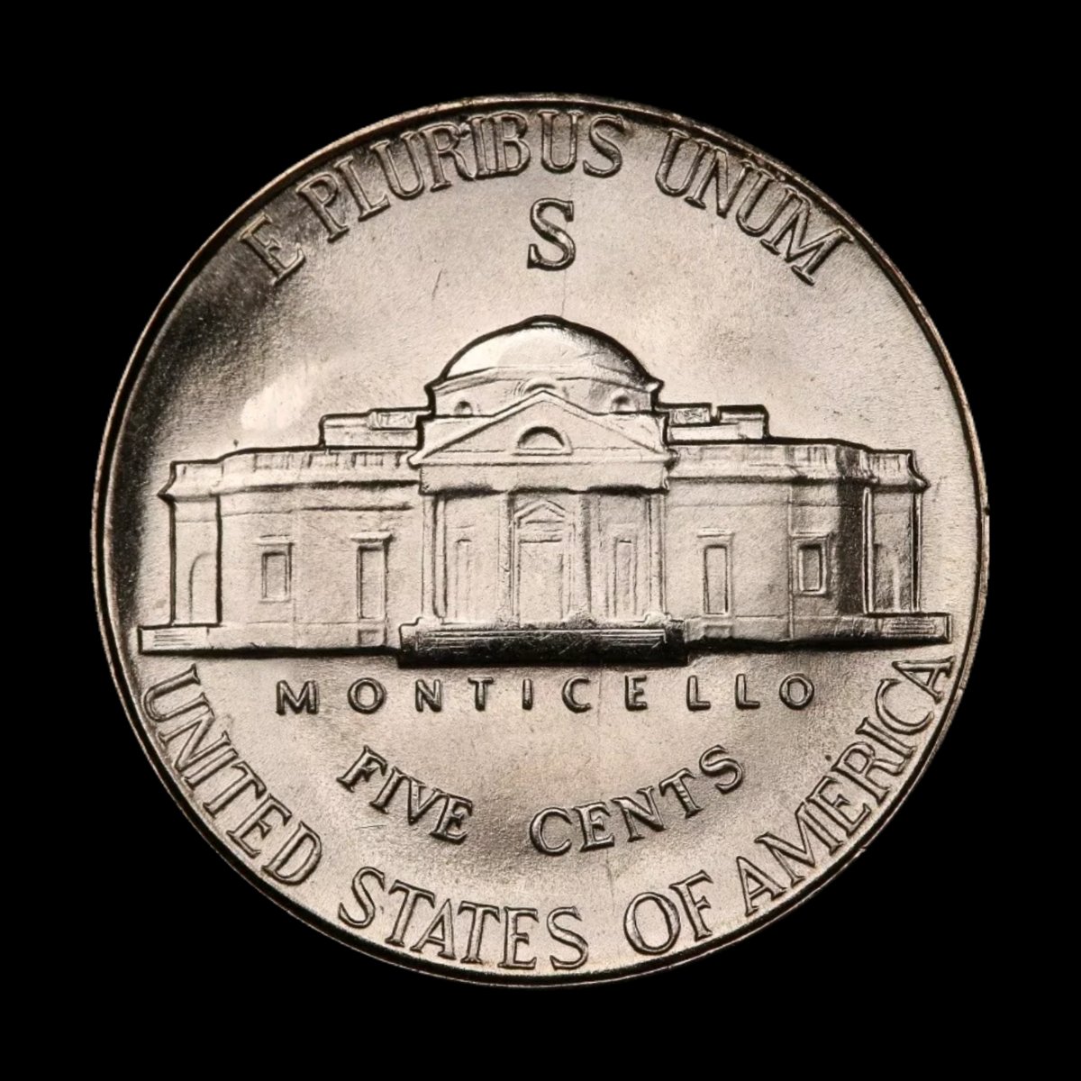 1942-S-Nickel-Bisecting-Rim-To-Rim-Die-Crack