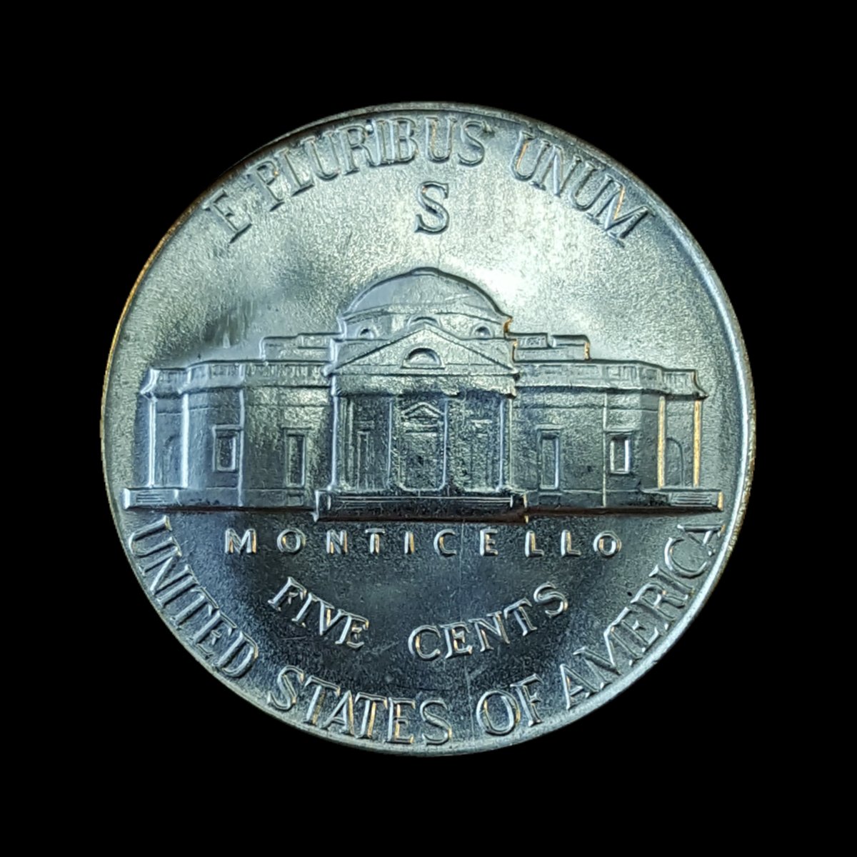 1942-S-Nickel-Bisecting-Rim-To-Rim-Die-Crack