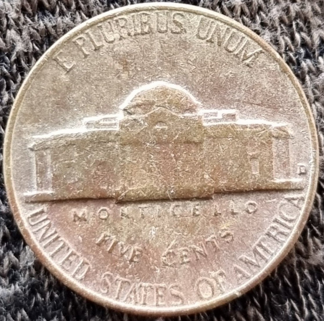 1964-Jefferson-D-Mark-Five-Cents-Coin