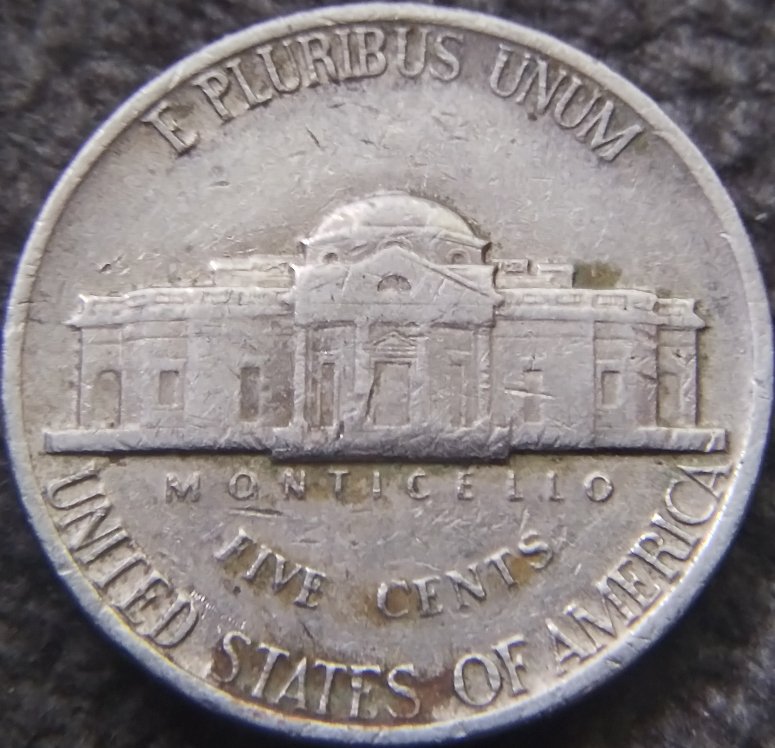 1977-Jefferson-Nickel-With-Possible-Defective-Planchet
