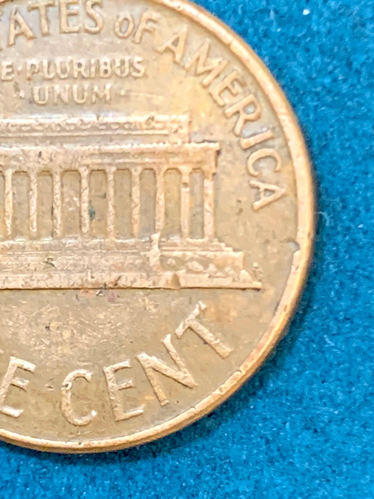 1962-D-Penny-Unique-Marks-/-Error
