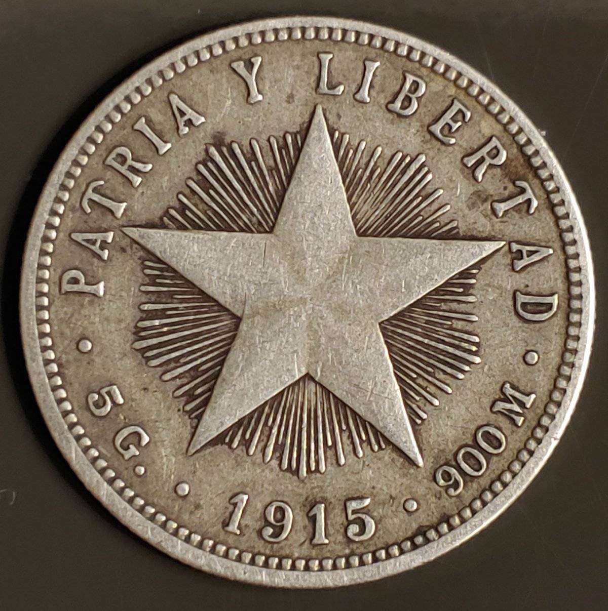 1915-Cuban-Veinte-Centavos---Fine-Or-Coarse-Reeding?