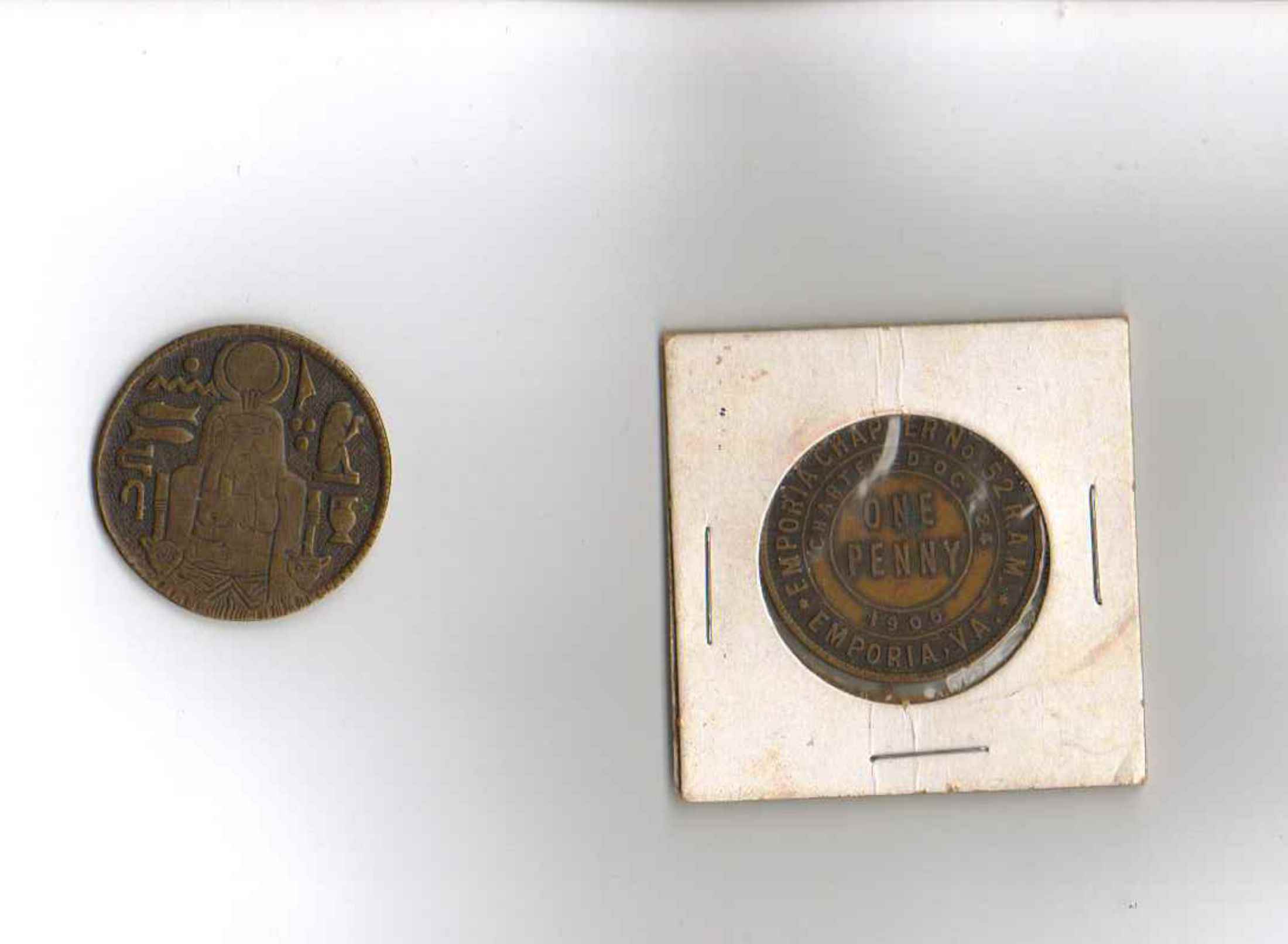 1--Looks-Egyptian--2--An-Old-Token-Id:-Egyptian-Magic-Token-And-Masonic-Token