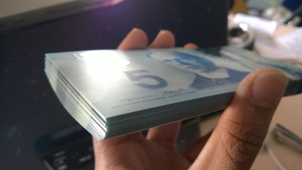 My-Stack-Of-Uncirculated-$5-Polymers!-+-A-Question!