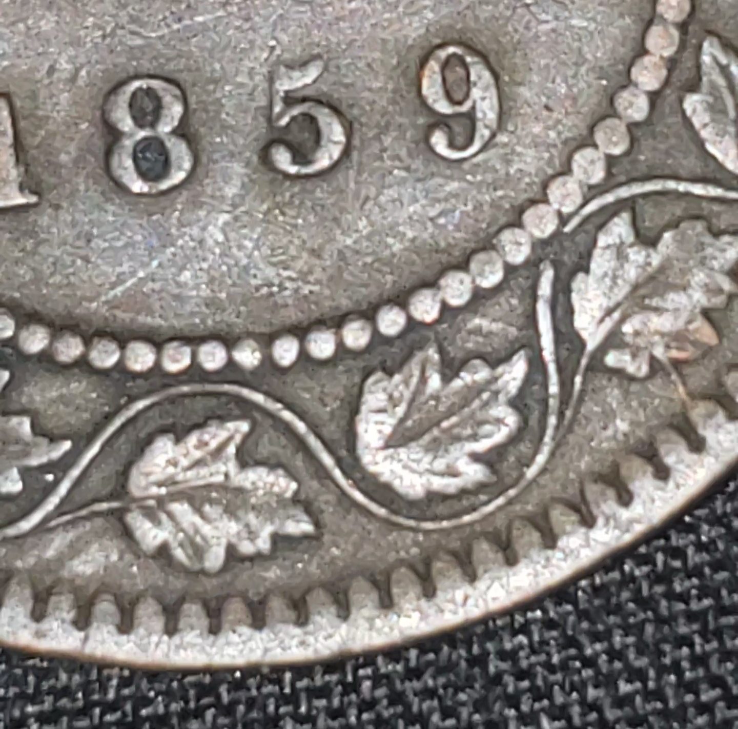 1859-Canadian-Large-Cent-,-Errors-?-4.30g