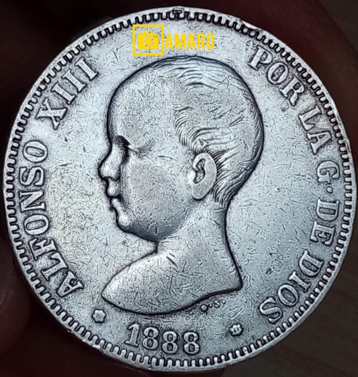 Unlisted-1888-5-Pesetas-Pgm-Assayer-Mark