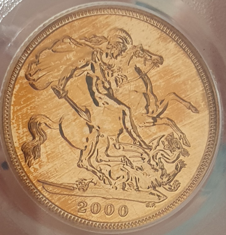 2000-Gold-Sovereign-PCGS-Graded-With-Strange-Staining