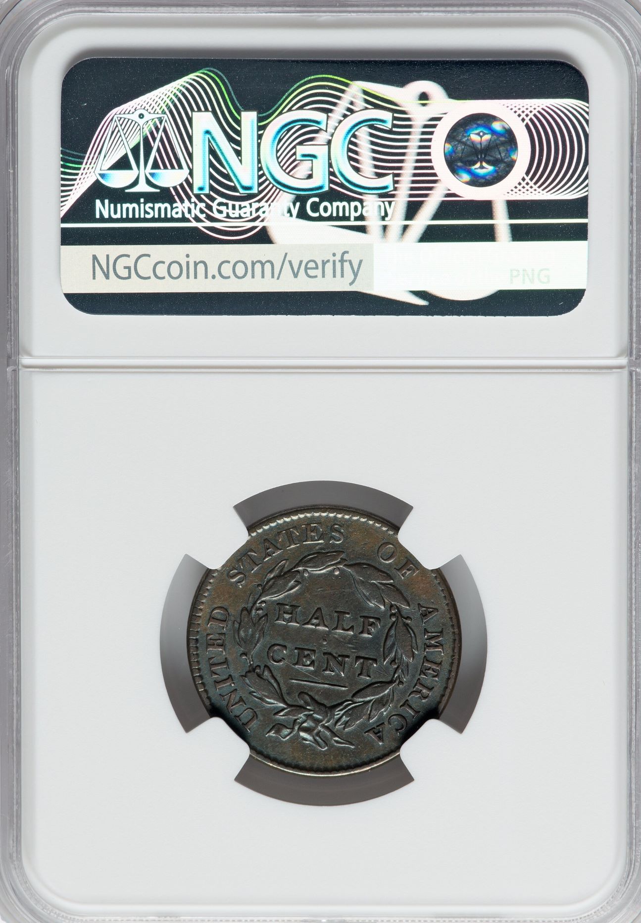 1825-C-1-Half-Cent:-Nice-Little-'Pick-In-A-Heritage-Sale