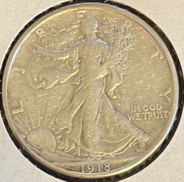 Set-Of-1918-Walking-Liberty-Halves-For-Grading-Possibly-Cleaned?