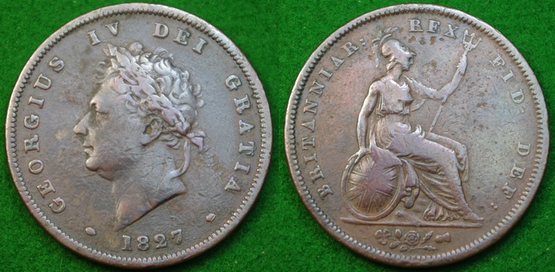 1827-Penny-Nice-Condition.