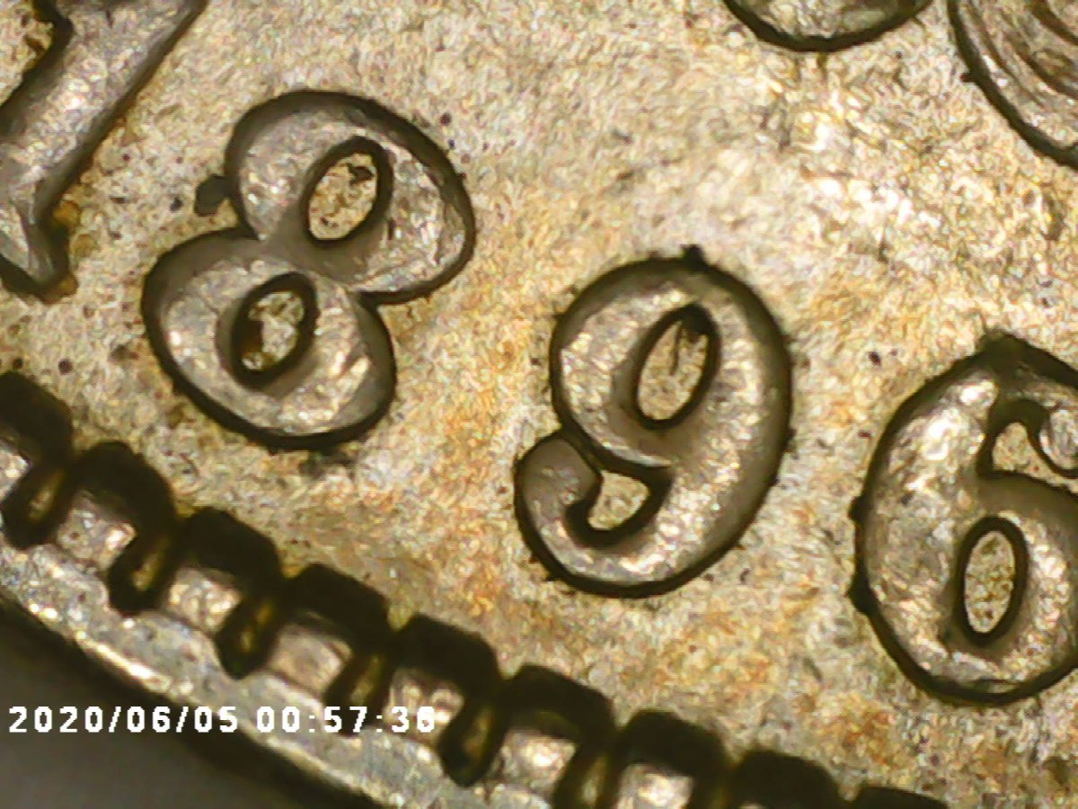 1896-Morgan-Brand-New-To-Coin-Microscope-Searching