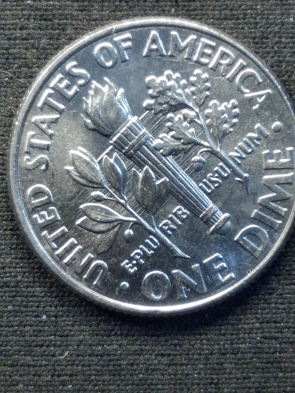 2018-P-Roosevelt-Dime-With-Severe-Reverse-Die-Gouge,-Polishing-Or-Grinding?