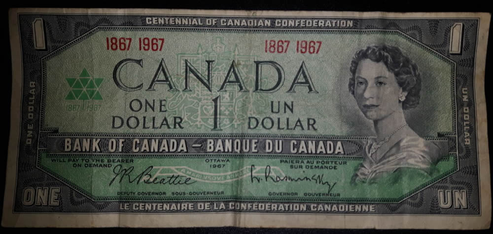 1967-Canadian-Centennial-Dollar-Bill-With-No-Serial-Number
