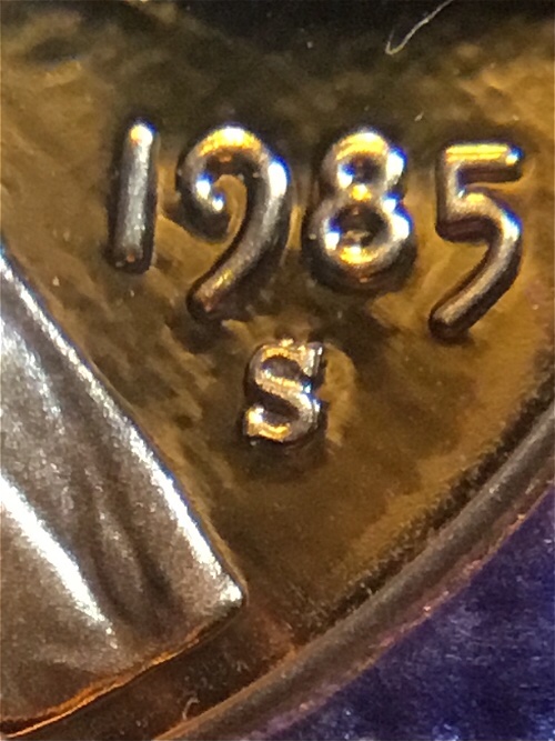 1985-Proof-Set-Lincoln-Penny,-Mint-Mark-Error?