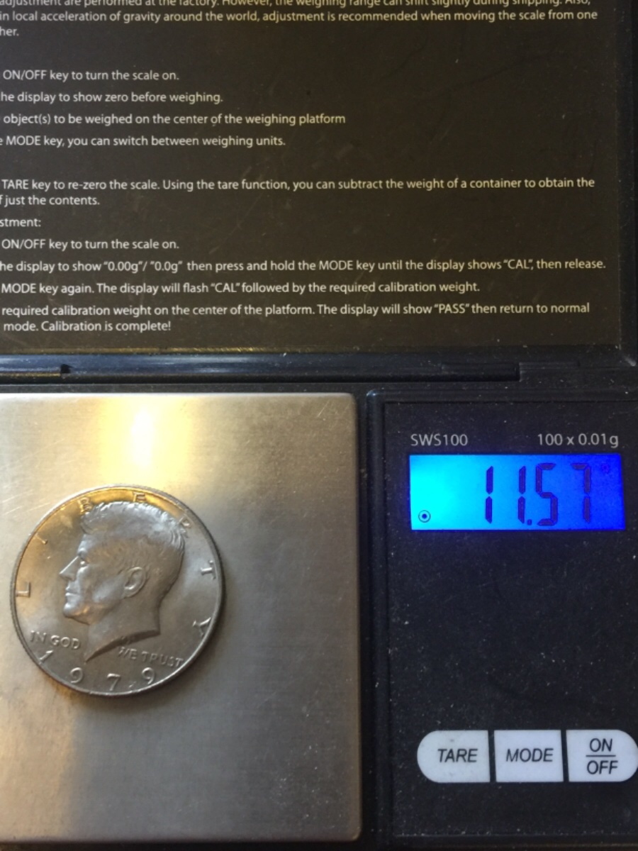 1979-Kennedy-Half-Weight-11.57-G