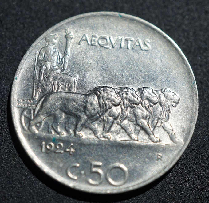 Italy---25-Centesimi---1924---Grade