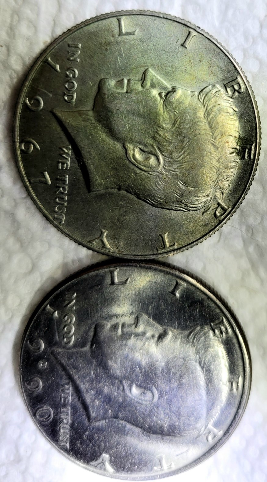 Grandma's-1967-&-1990-Dollar-Half