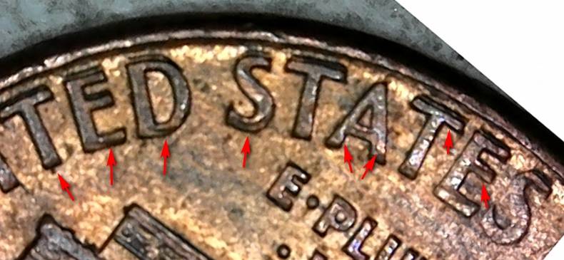 1990-Lincoln-Cent-With-Lots-Of-3-Letters-Abbreviations....