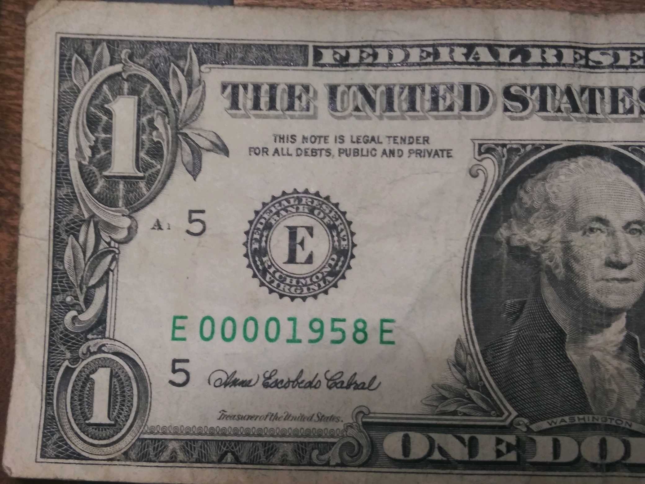 Dollar-Bill-Serial-#-00001958