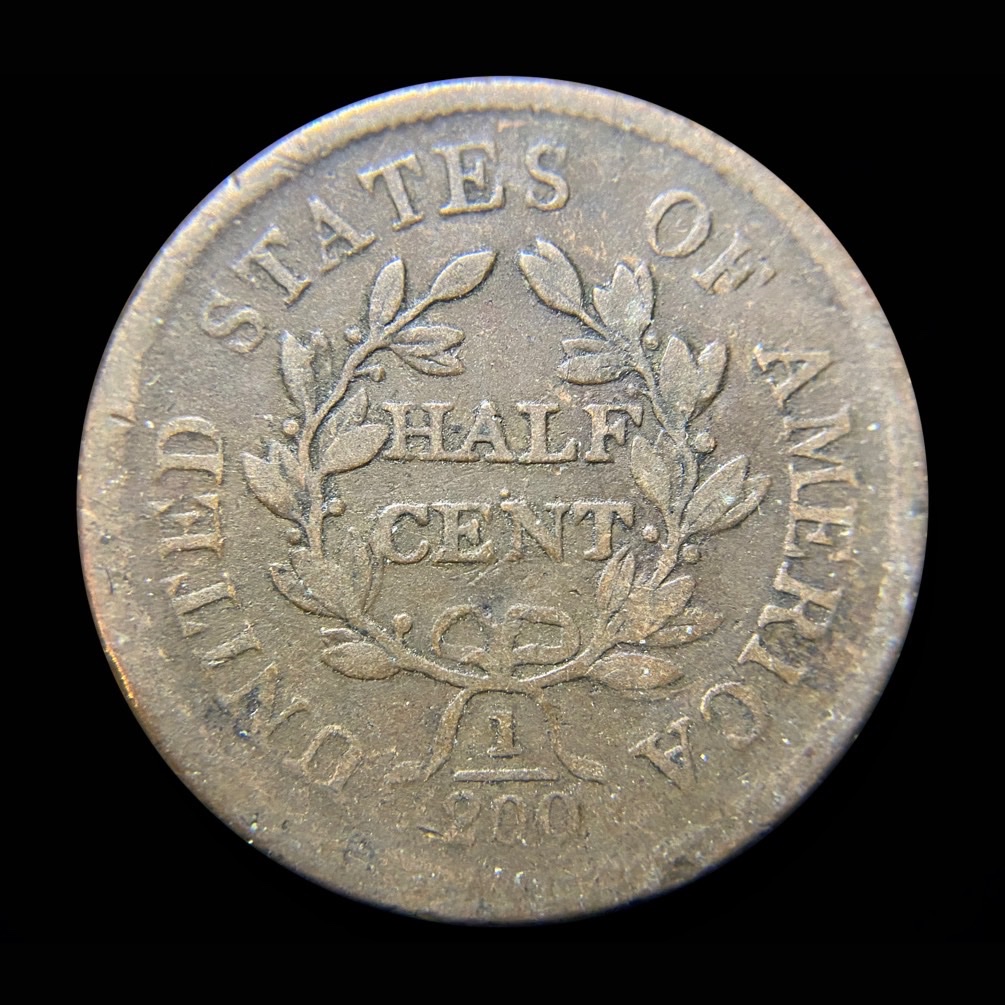 1805-No-Stems-Draped-Bust-Half-Cent-For-Grading